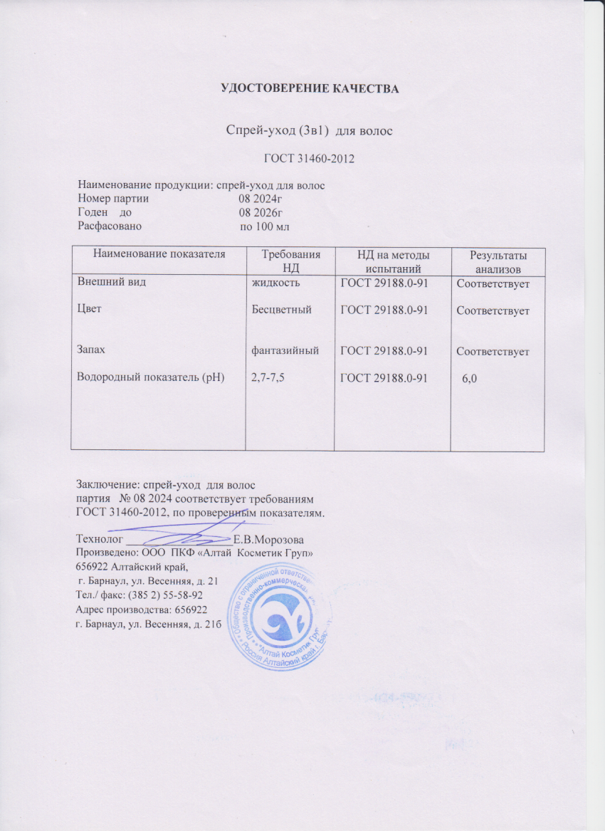 Паспорт №082024